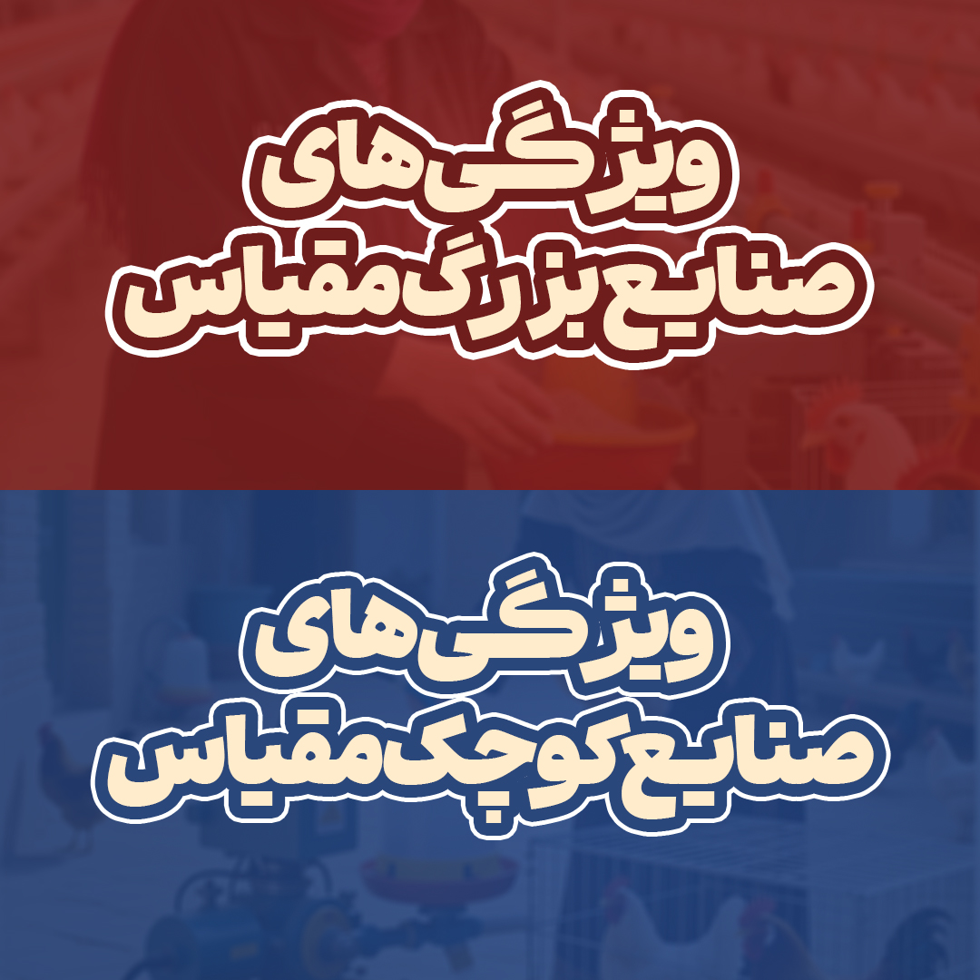 ویژگی های صنایع بزرگ مقیاس و کوچک مقیاس